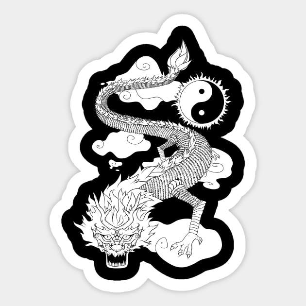 Chinese dragon tattoo Sticker by Ilovethislife 